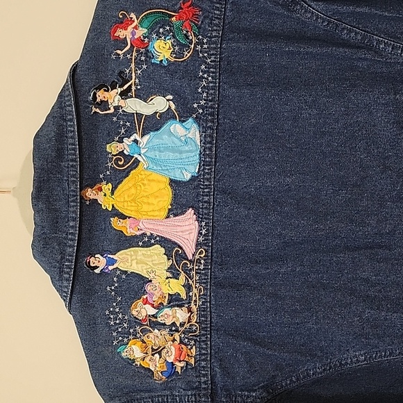 Disney Princesses Bradford Exchange Two-Sided Embroidered Denim Shirt Medium - Picture 11 of 16